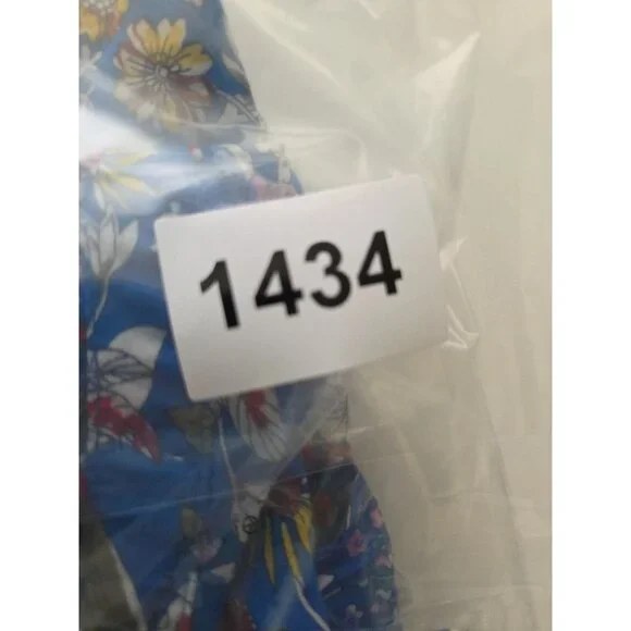 Talbots Blue Tank Top Floral Sleeveless Shirt Lightweight 100% Cotton XL - Picture 5 of 5